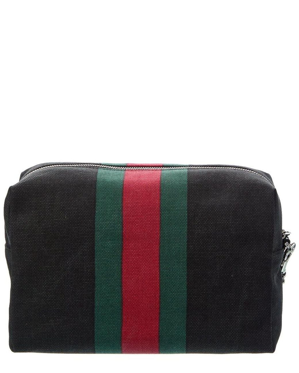 Gucci Black Positano Small Canvas Pouch