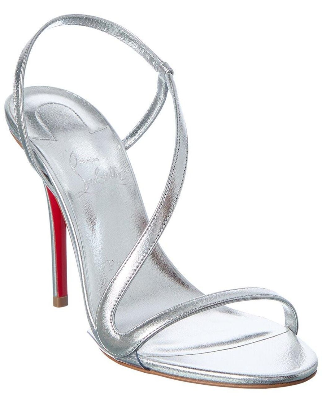 Christian Louboutin White Rosa Z 100 Leather Sandal