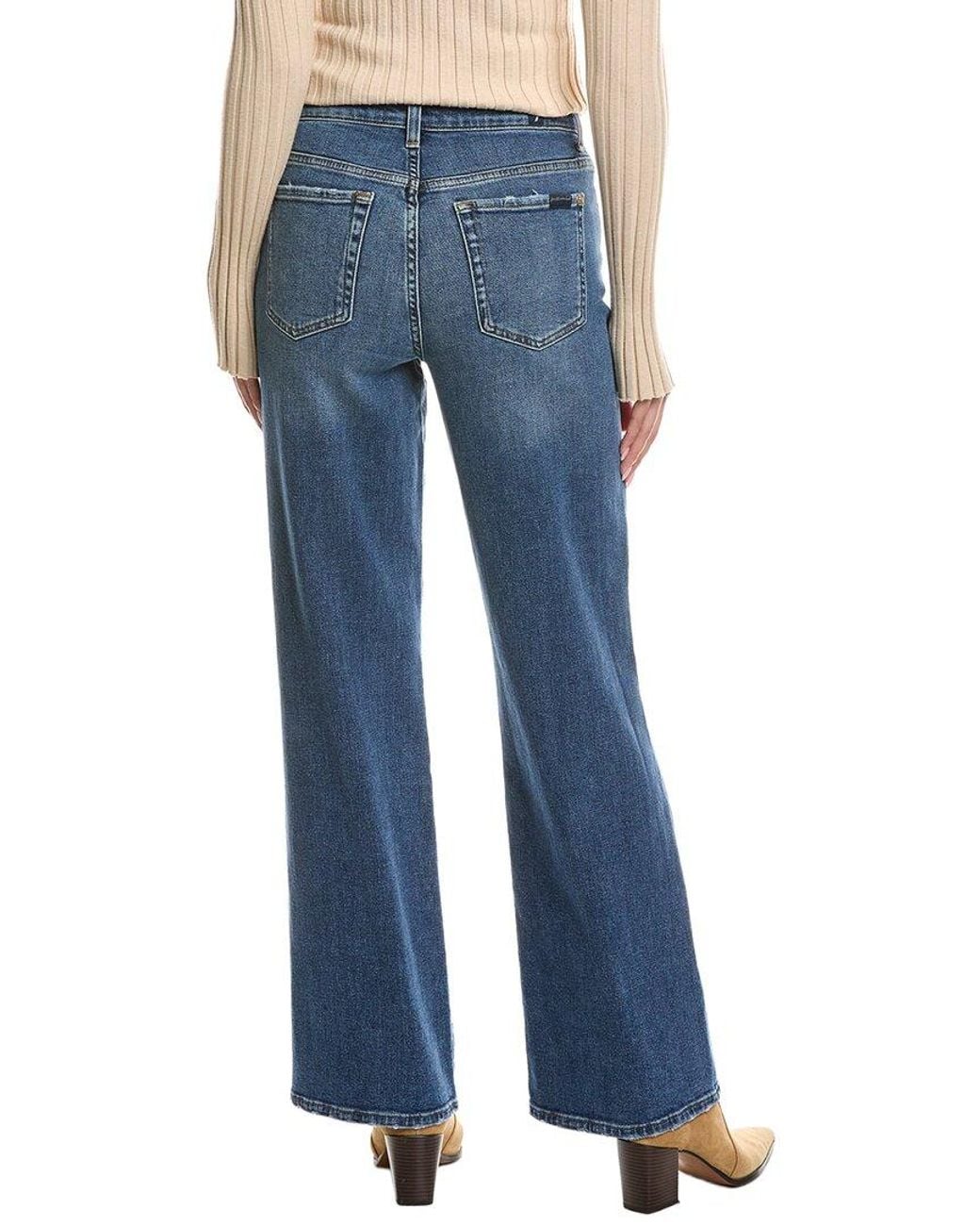 7 For All Mankind Blue Alexa Pomona Straight Jean