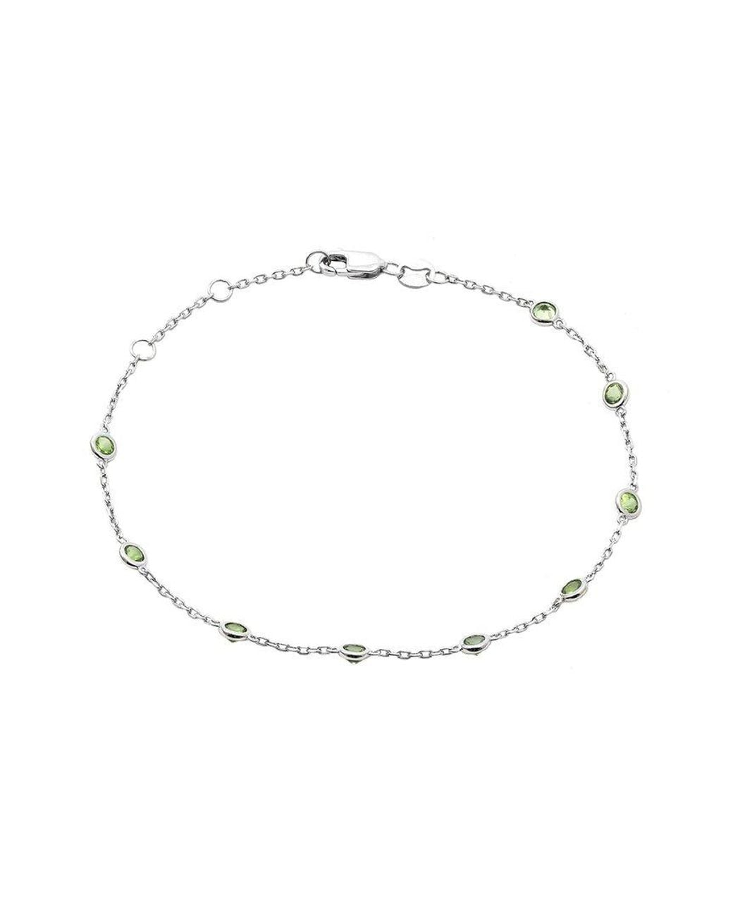 Gemstones White 1.15 Ct. Tw. Peridot Bracelet