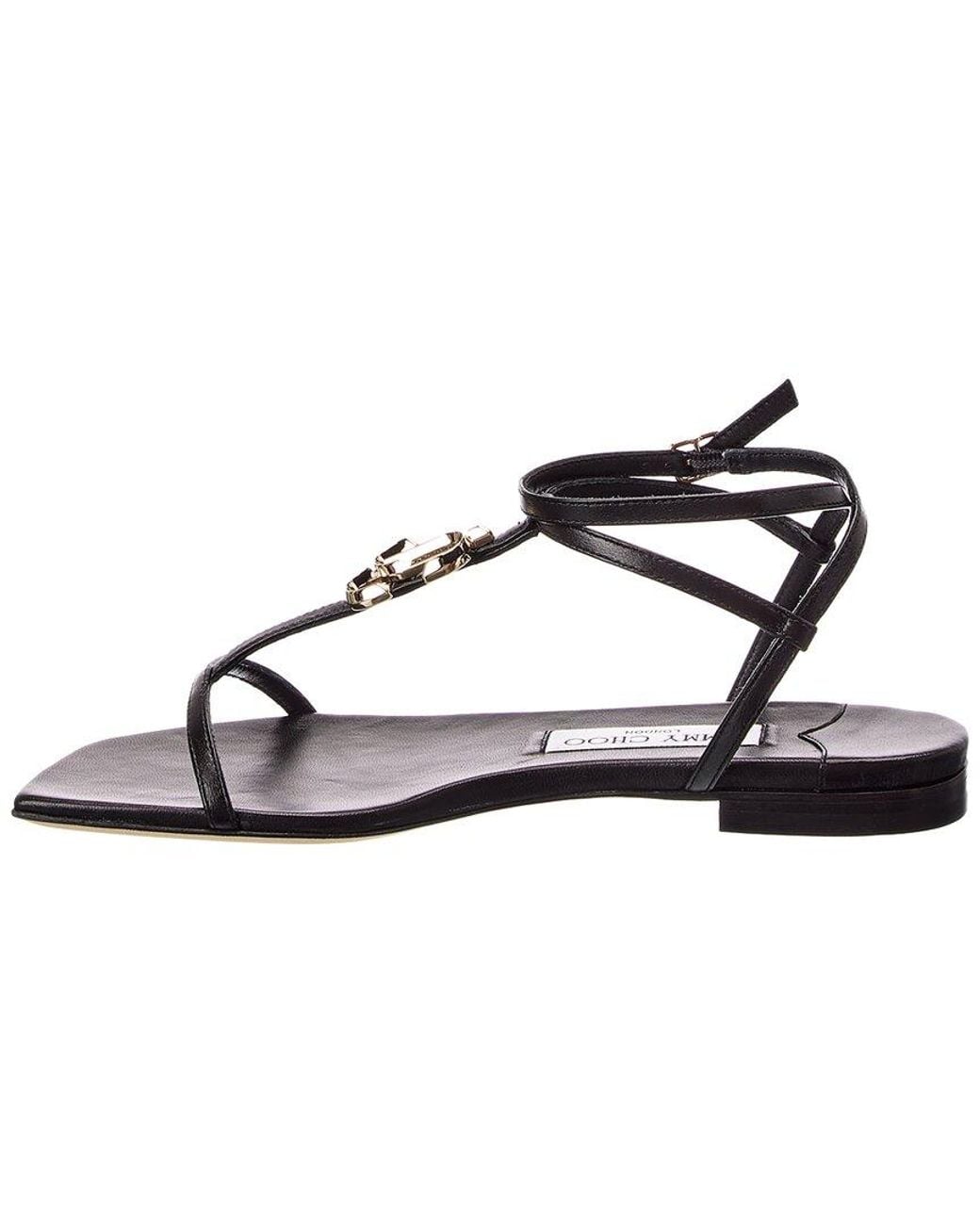 Jimmy Choo Metallic Jc Leather Sandal