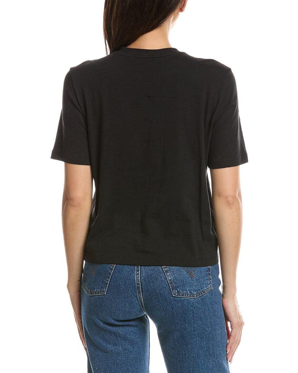 Theory Black Crop T-Shirt