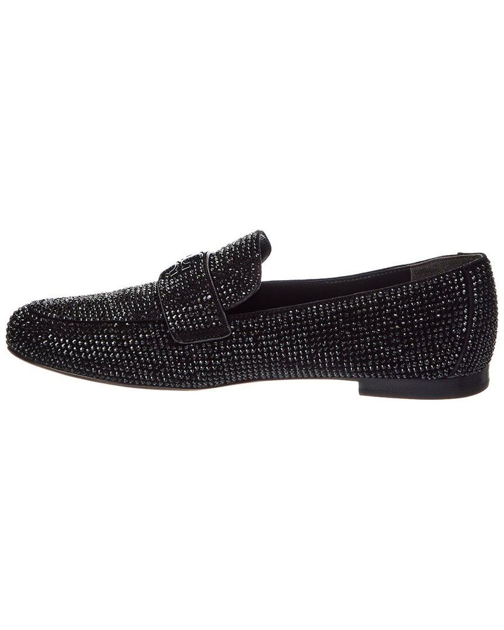 Tory Burch Black Mini Everly Embellished Loafer