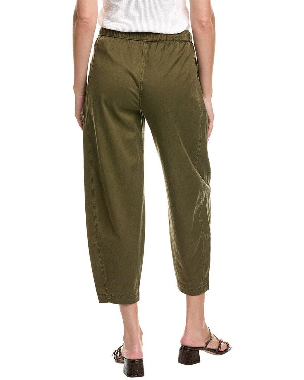 Splendid Green Woven Barrel Pant