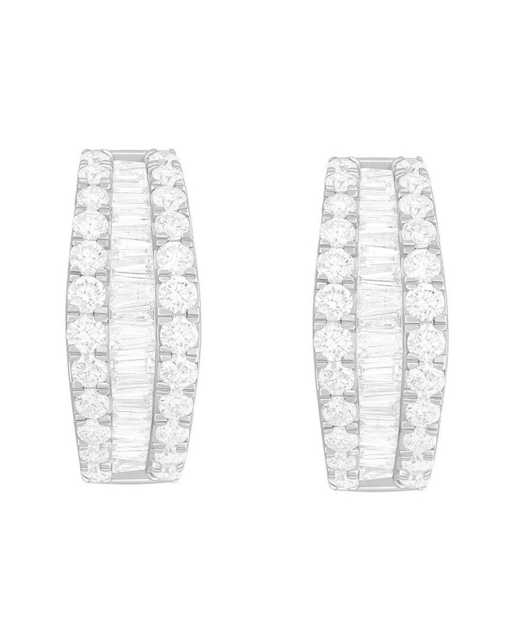 Lab Grown Diamonds White 14K 3.50 Ct. Tw. Lab-Grown Diamond Hoop Earring