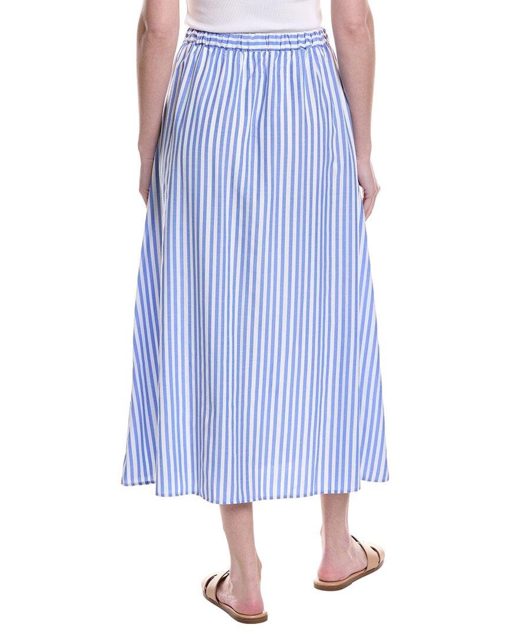 Vince Camuto Blue Placket Maxi Skirt
