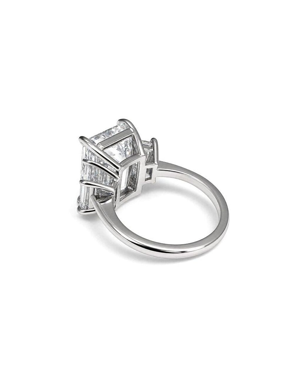 Prince Diamond & Jewelry White 14K 12.00 Ct. Tw. Lab-Grown Diamond Three-Stone Ring