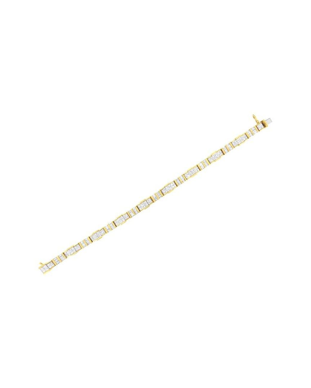 Haus of Brilliance Metallic 14K 8.33 Ct. Tw. Diamond Link Bracelet
