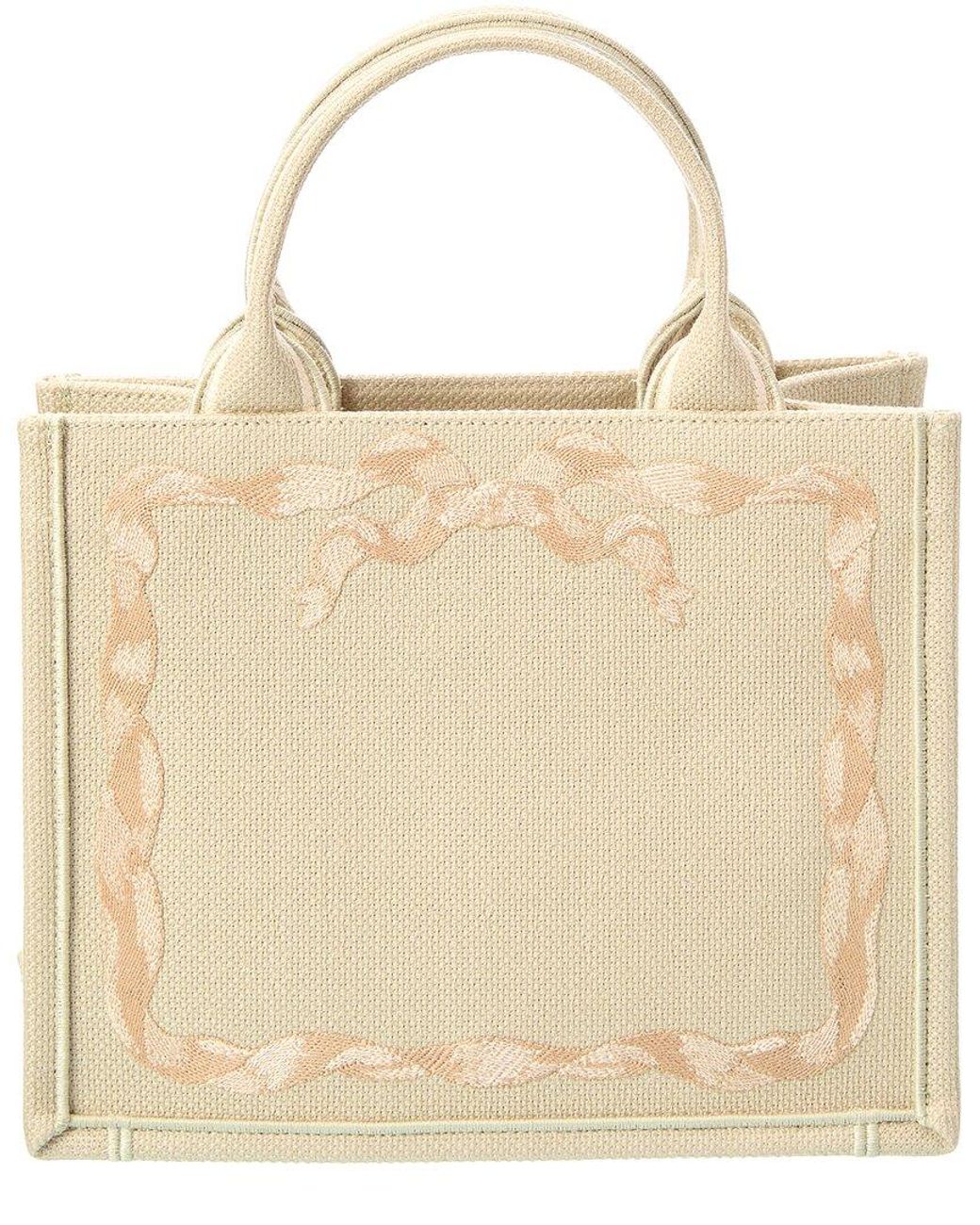 Dior Natural Book Small Canvas Tote