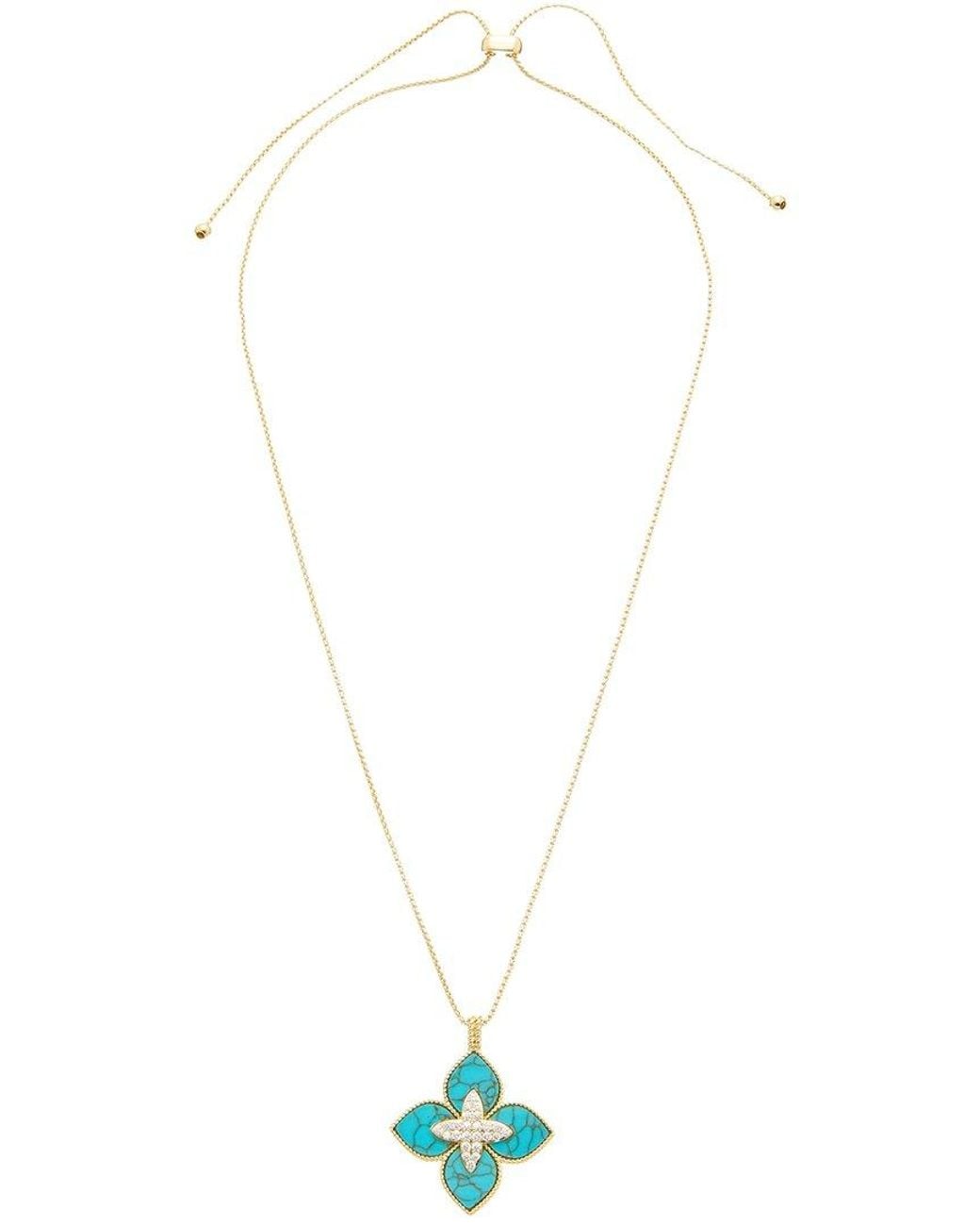 Juvell Blue 18K Plated Cz Necklace