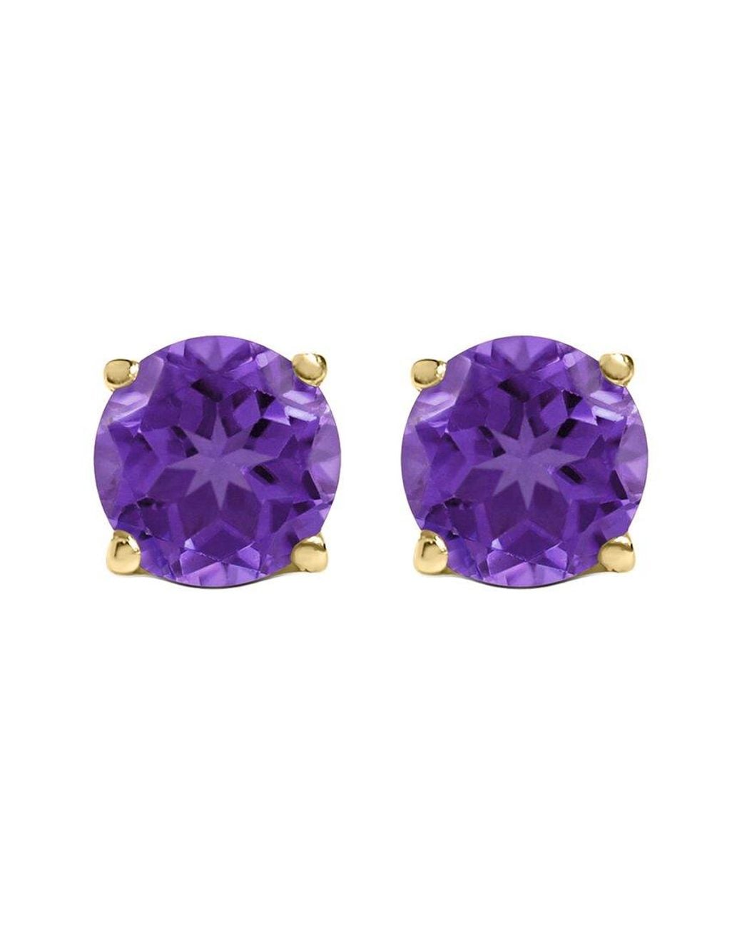 Haus of Brilliance Purple Colorful Gemstones 14K 1.10 Ct. Tw. Amethyst Stud Earrings