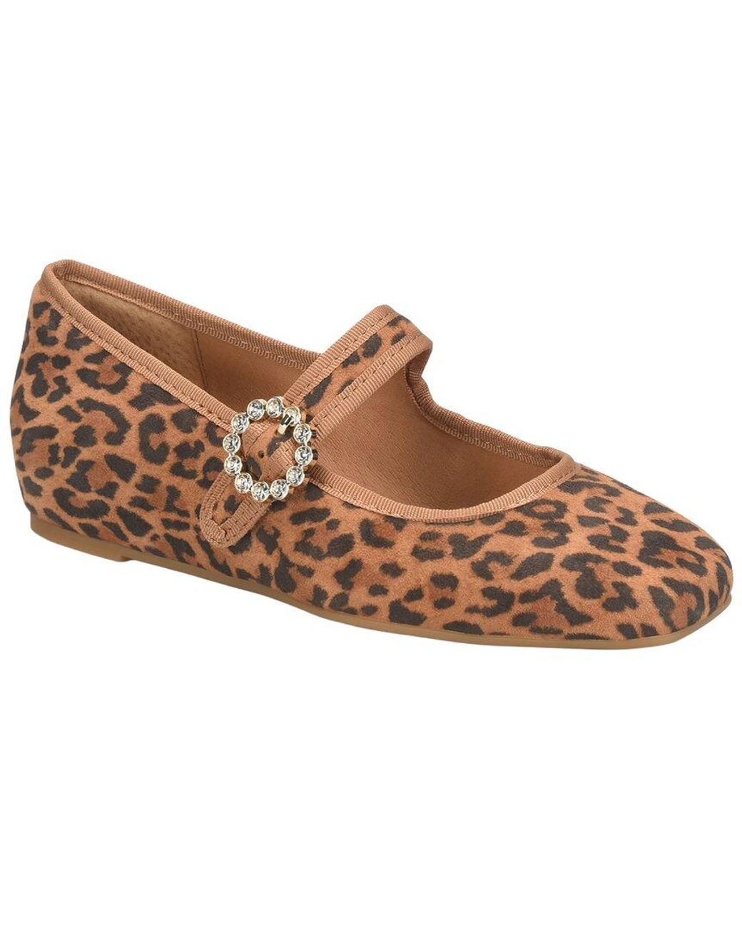 Söfft Brown Peyton Suede Mary Jane Flat