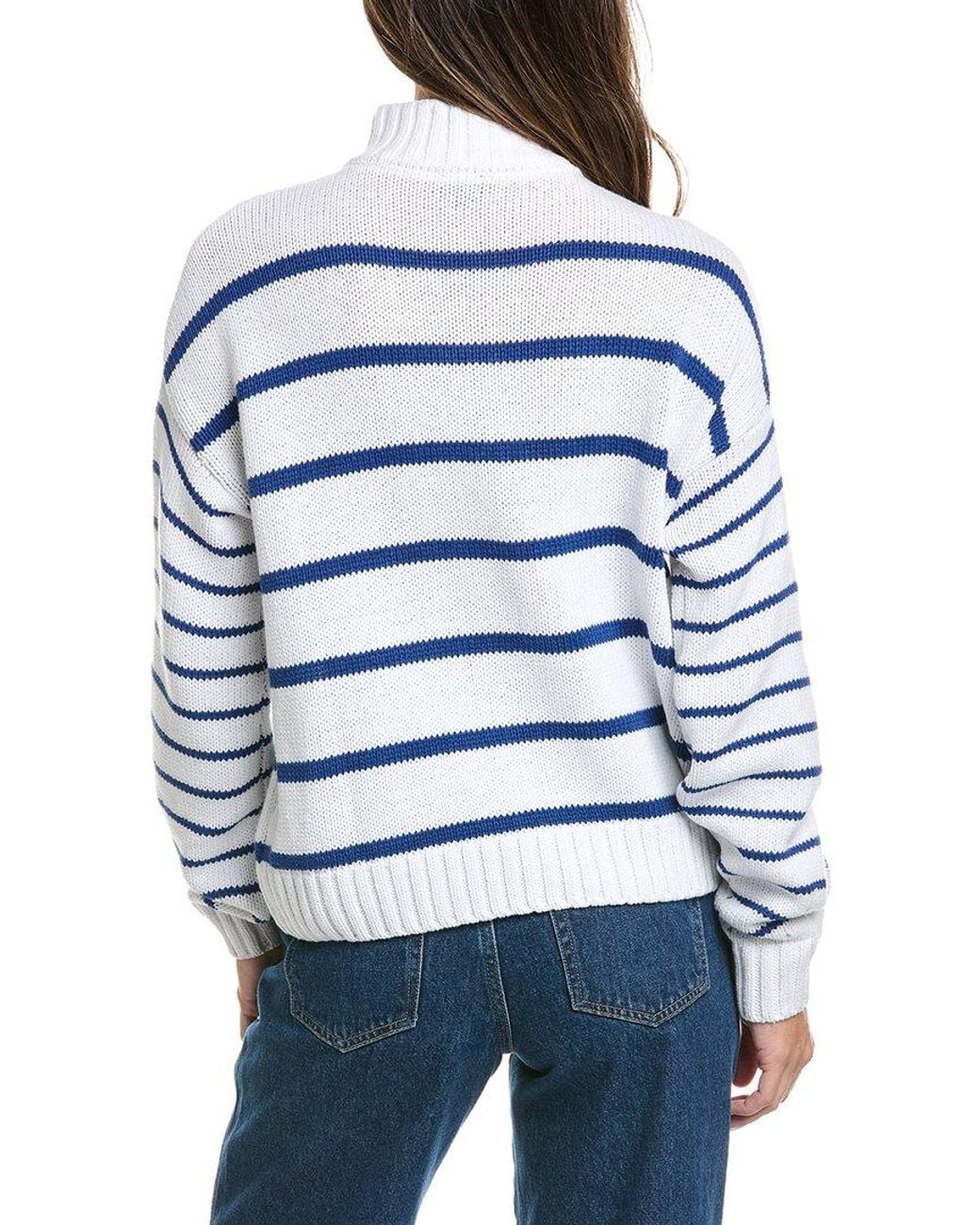 Splendid Blue Zip Front Sweater