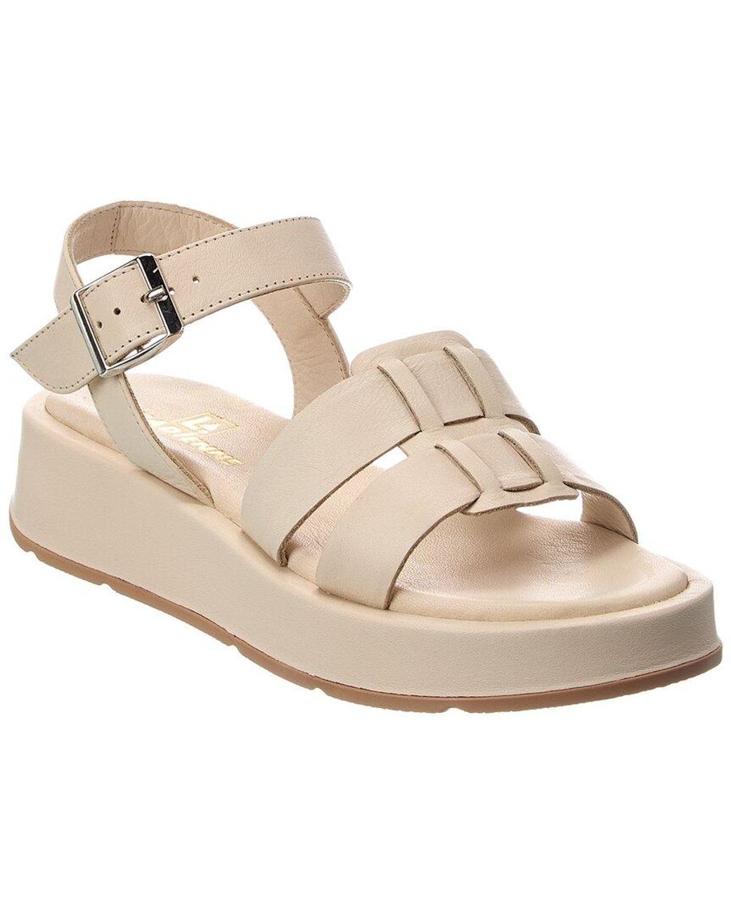 La Canadienne Natural Acorn Leather Platform Sandal