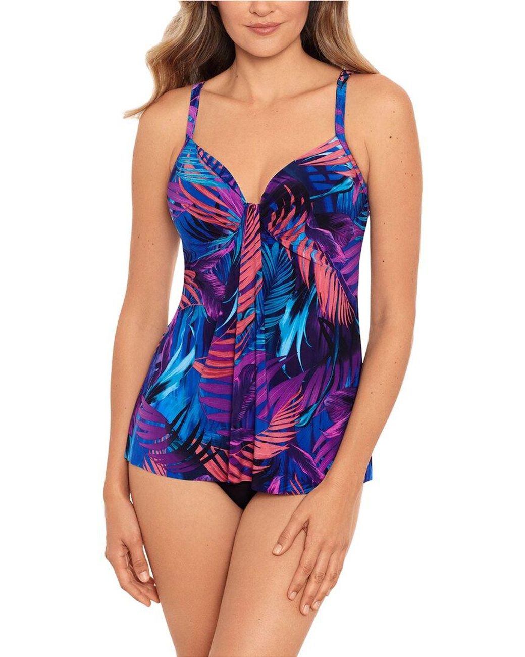 Miraclesuit Caliente Tropica Marina Tankini Top in Blue | Lyst