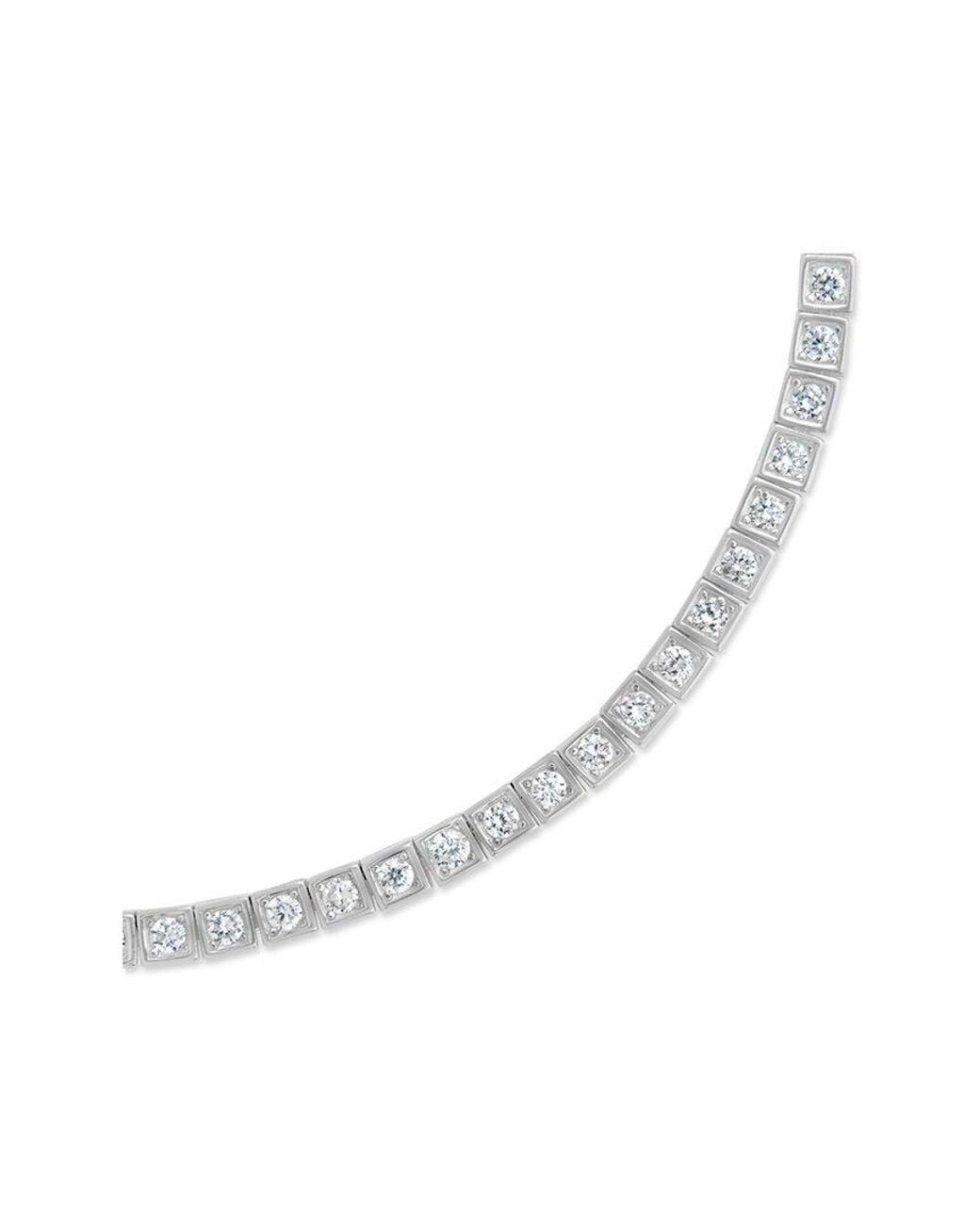 Sterling Forever White Rhodium Plated Christina Bracelet