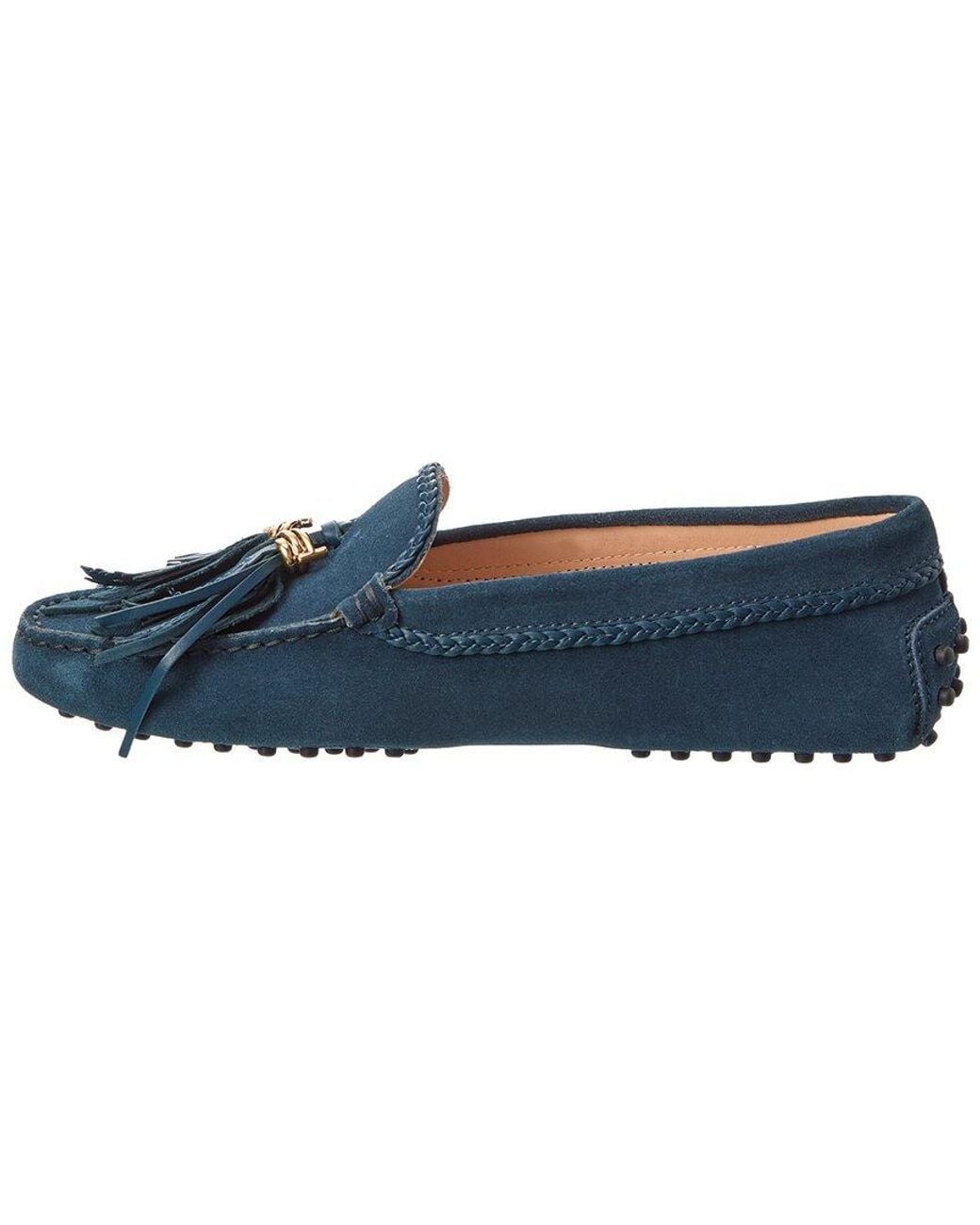 Tod's Blue Suede Loafer