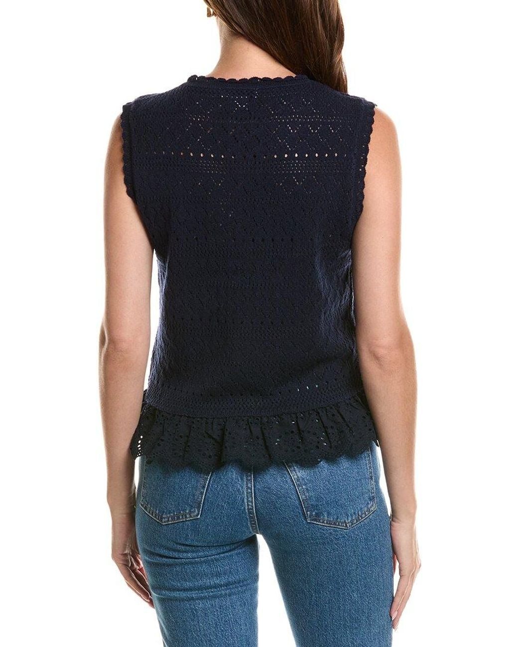 Nanette Lepore Blue Sleeveless Top