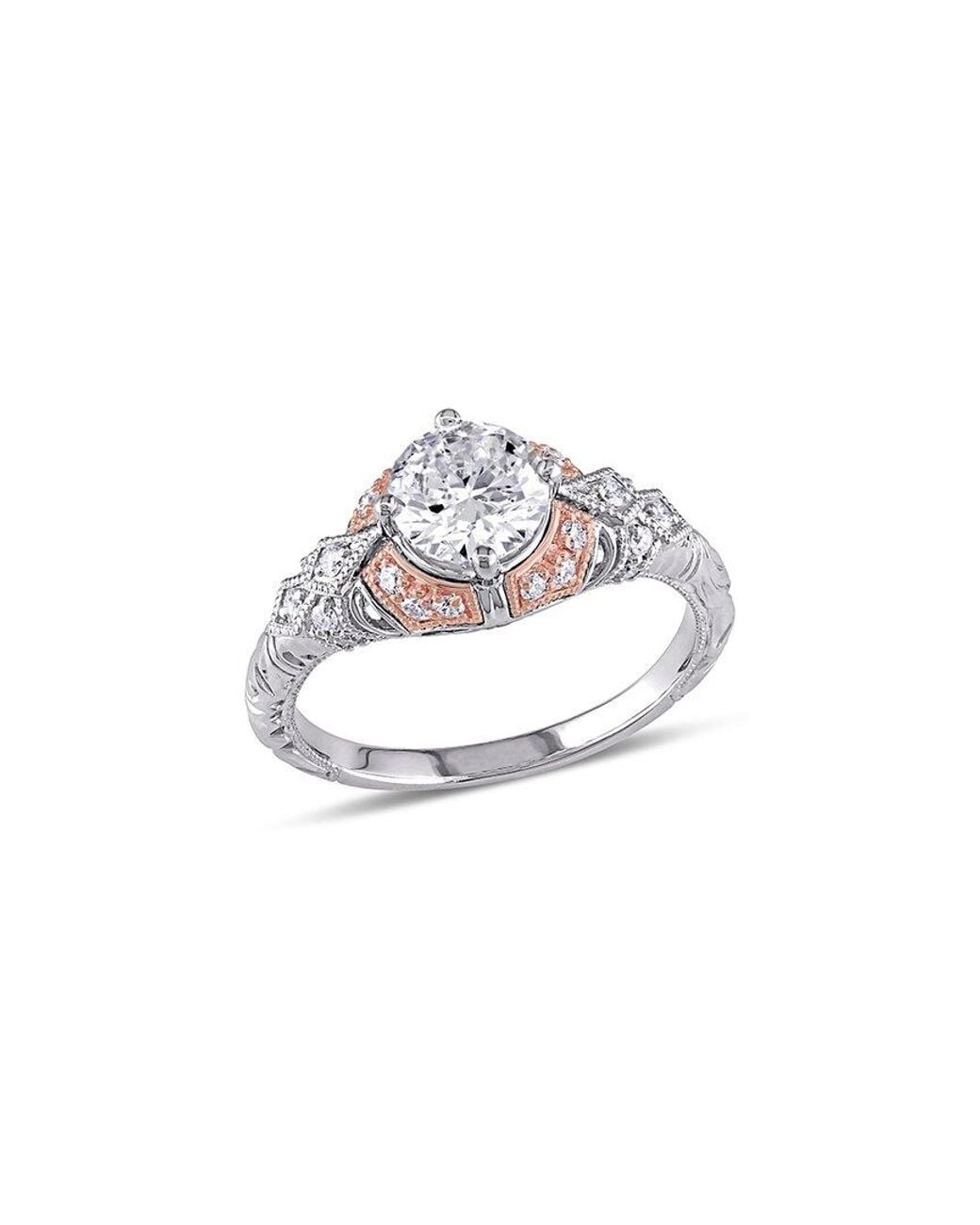Rina Limor White 14K Two-Tone 1.01 Ct. Tw. Diamond Ring