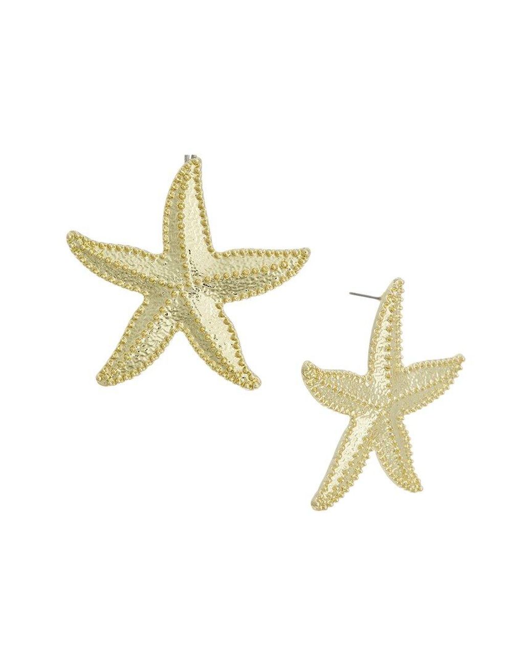 Adornia Metallic Oversized Shell Stud Earrings