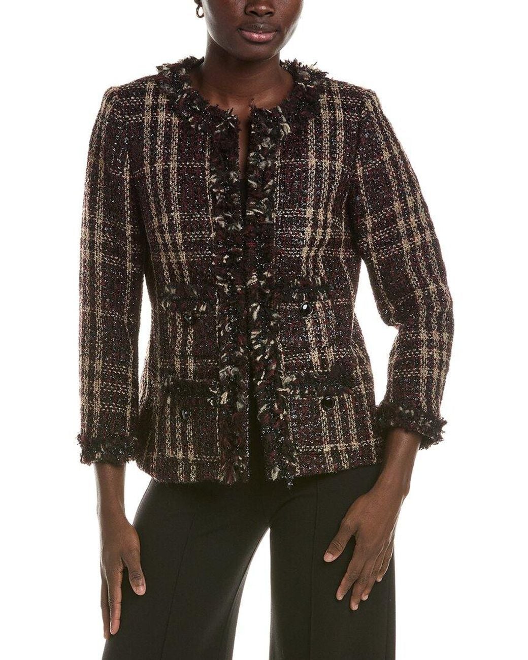 Anne Klein Red Patch Pocket Jacket