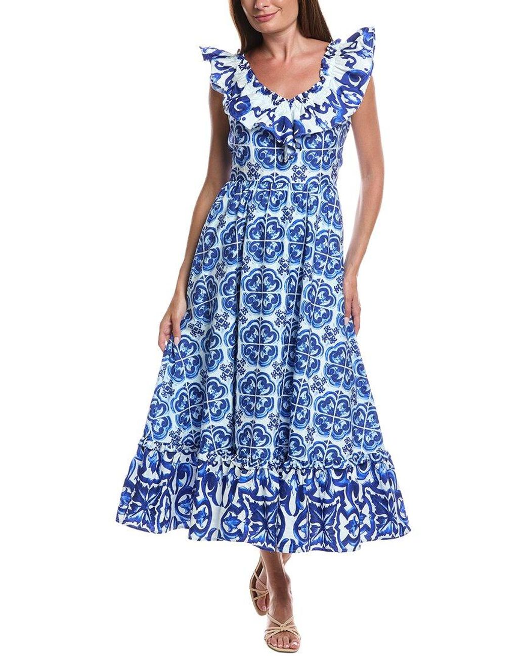 LAYERED WITH LOVE Blue Sleeveless Maxi Dress