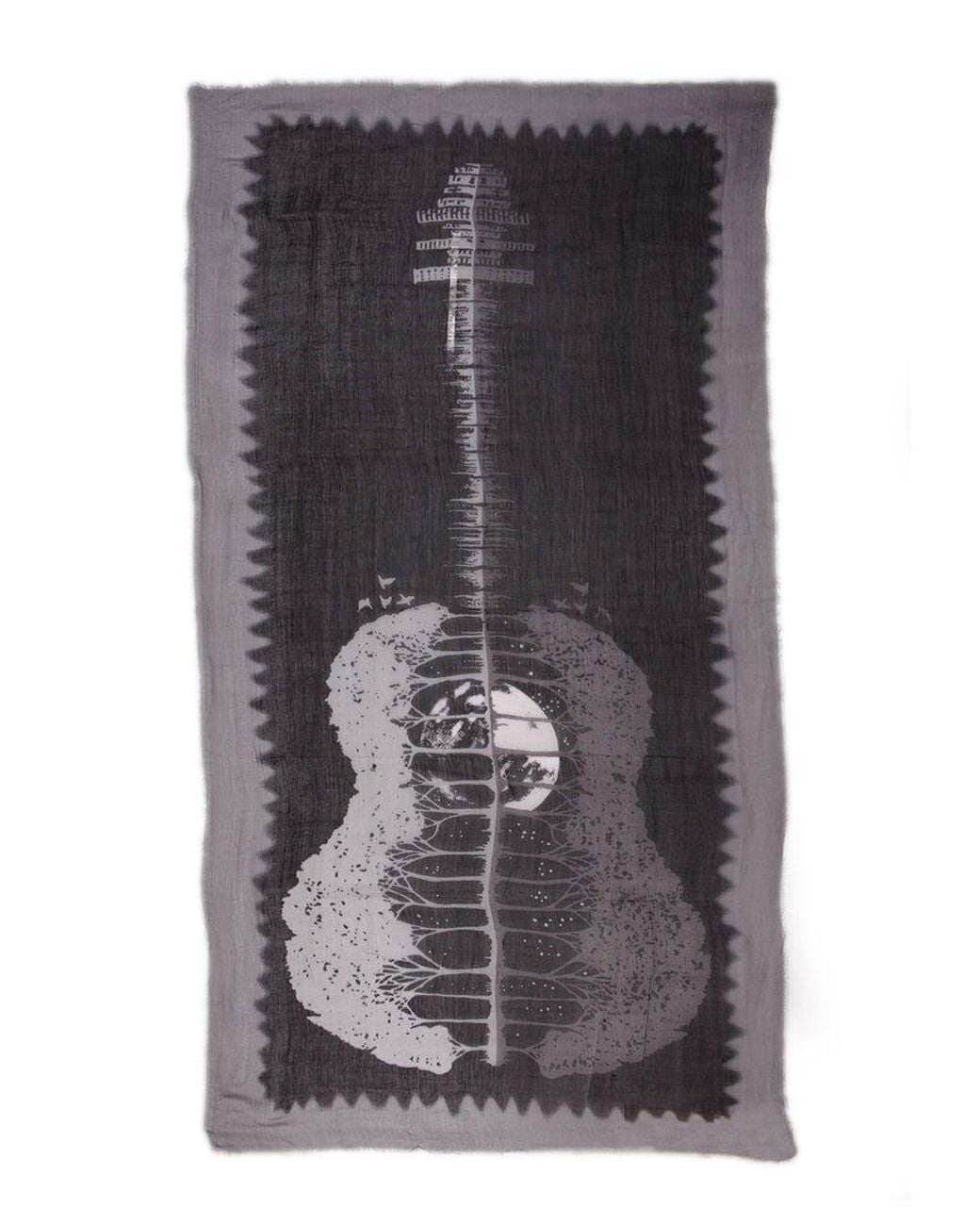 Blue Pacific Black Guitar Scarf