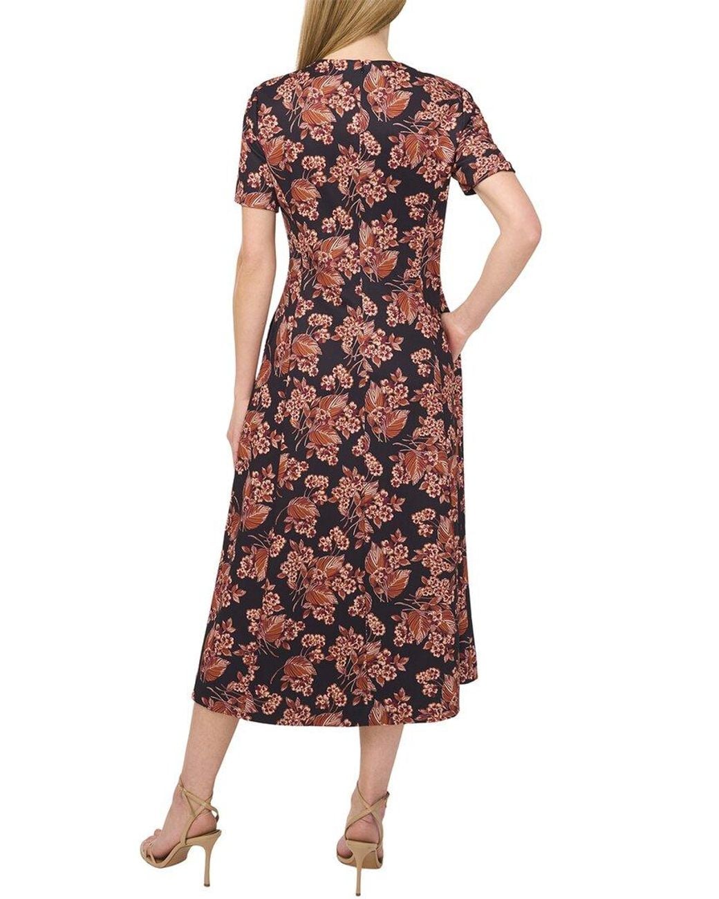 Ted Baker Red Short Sleeve Midi Dress