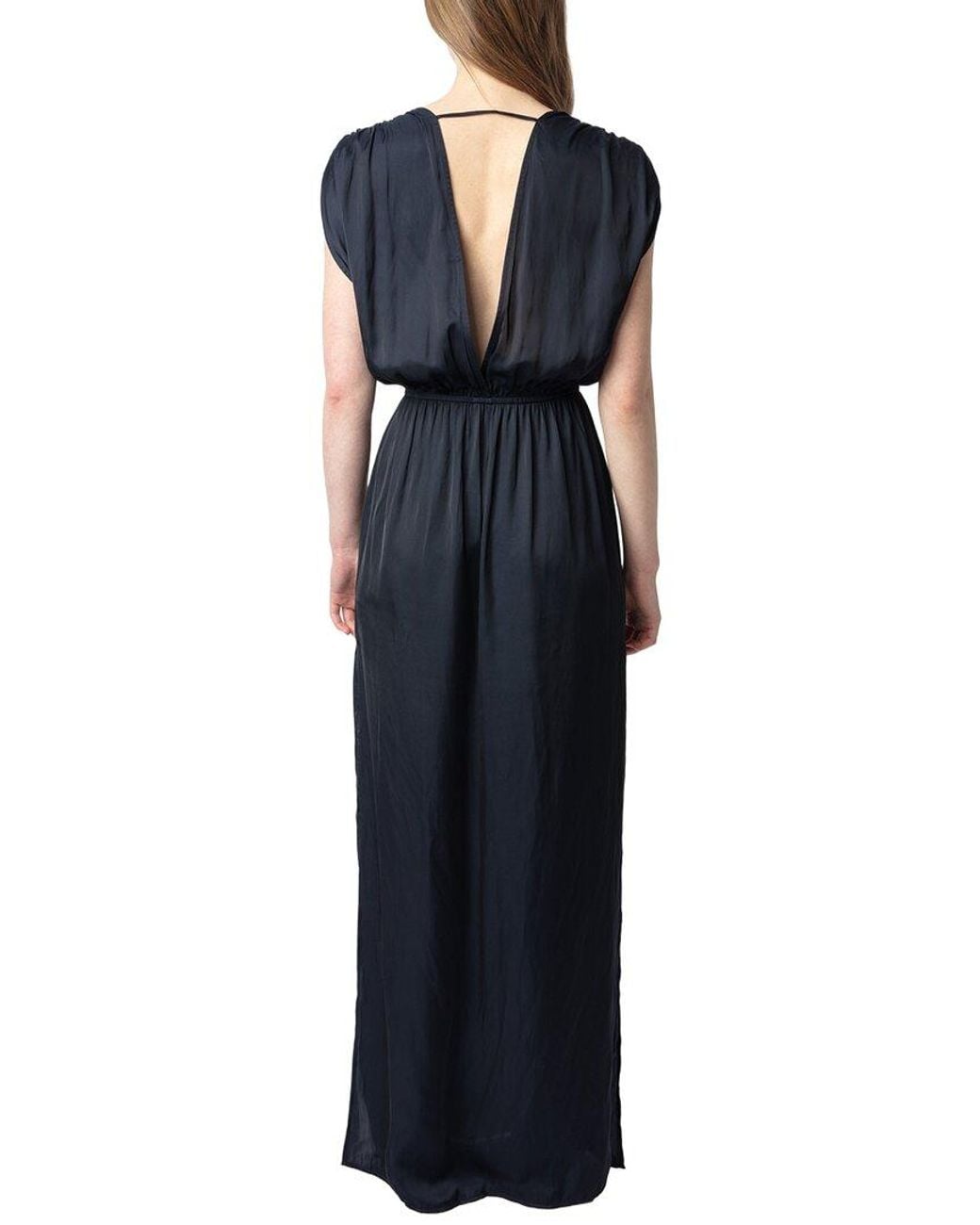 Zadig & Voltaire Blue Ritmic Satin Dress