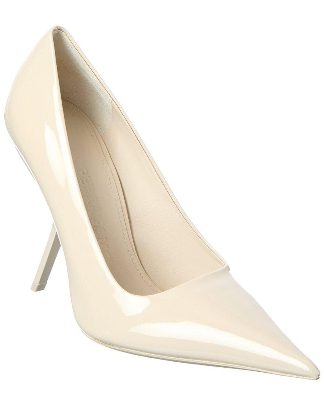 Ferragamo White Eva Patent Pump