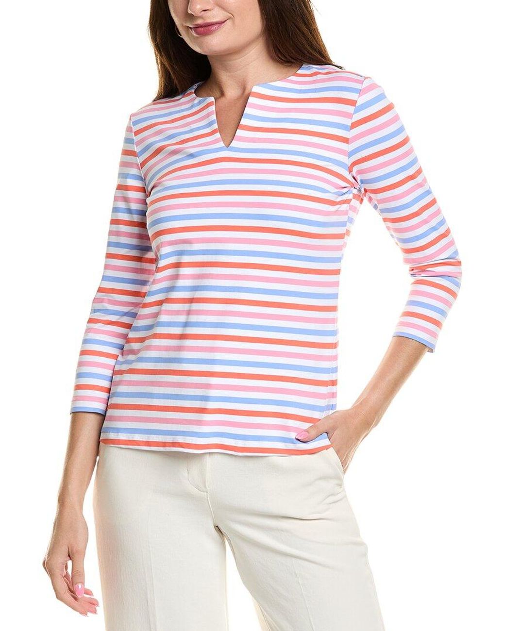 J.McLaughlin White Carly Catalina Cloth Top
