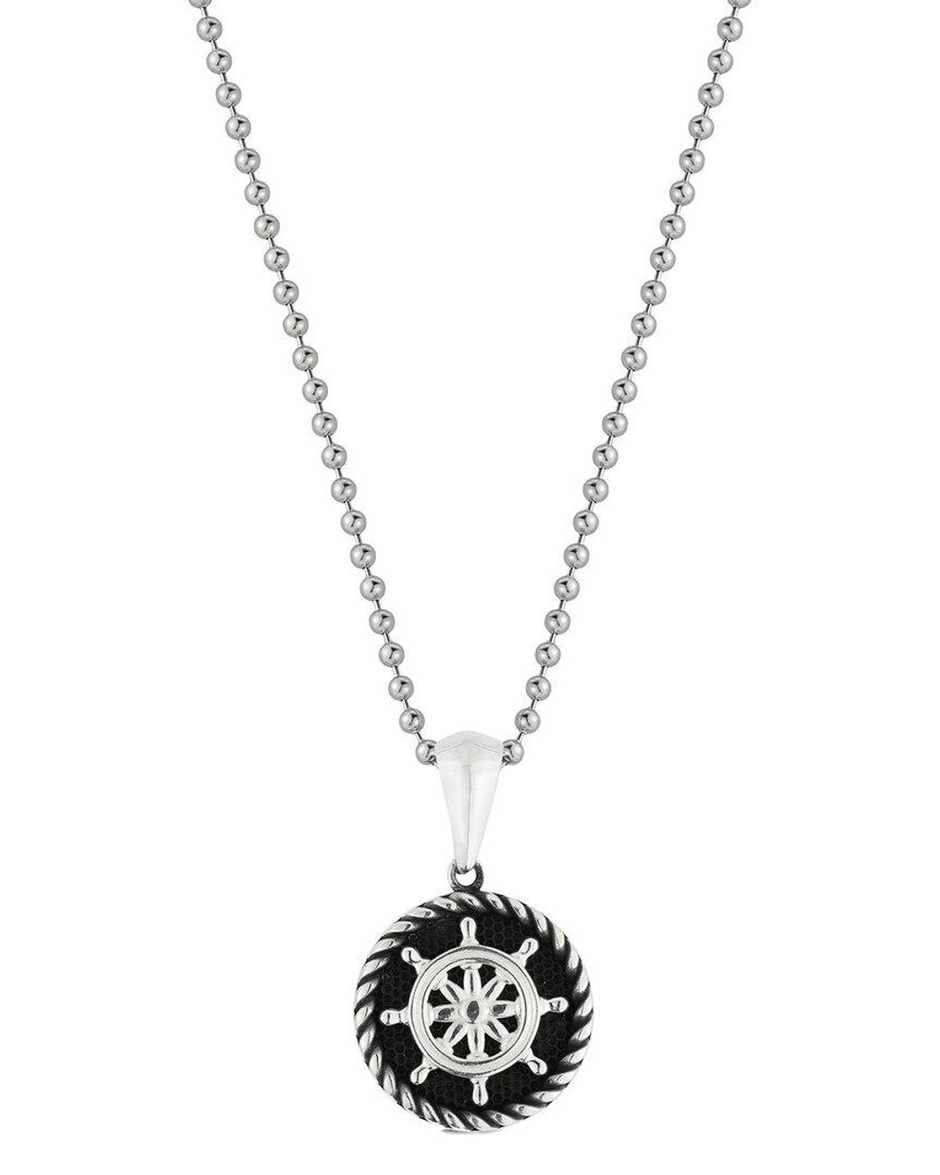 YIELD OF MEN Metallic Wheel Pendant Necklace for men