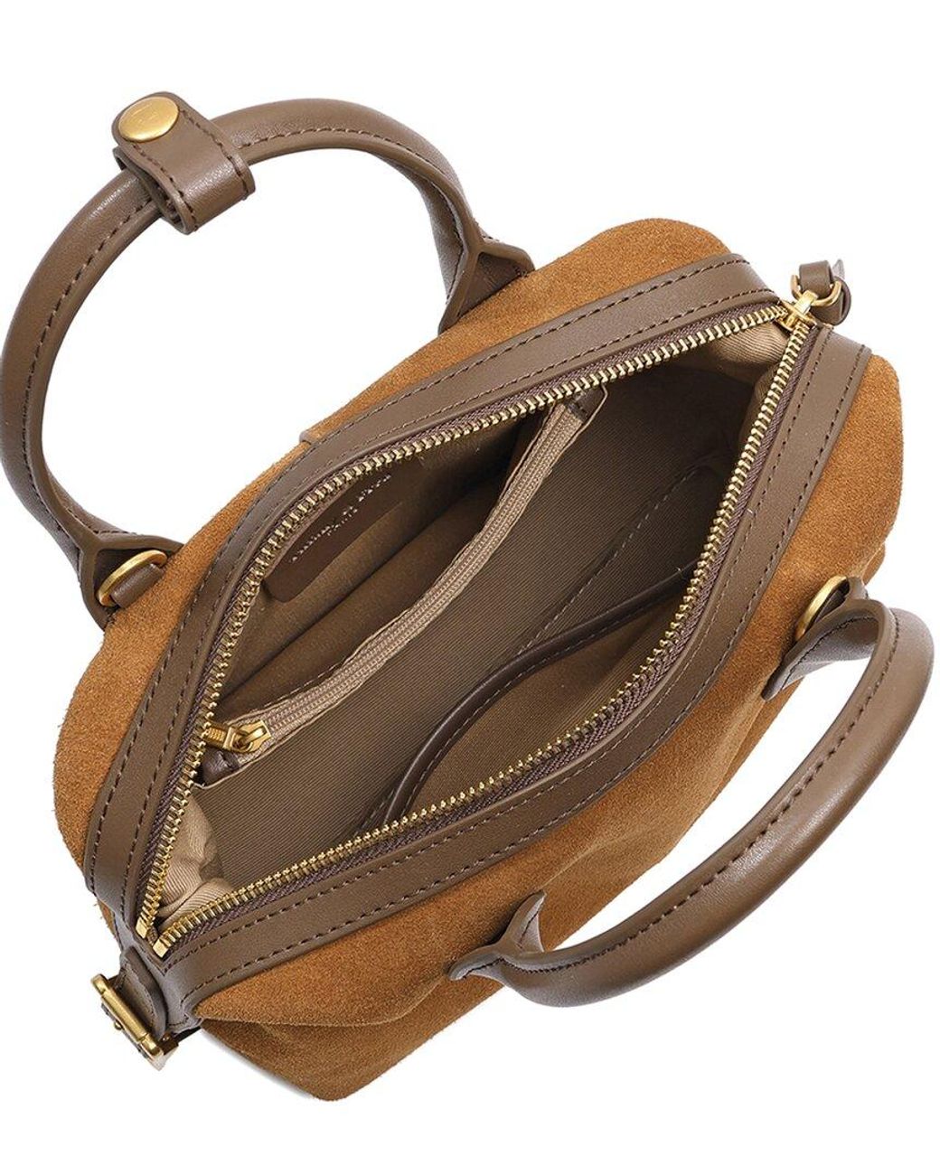 Tiffany & Fred Paris Brown Soft Suede Mini Satchel