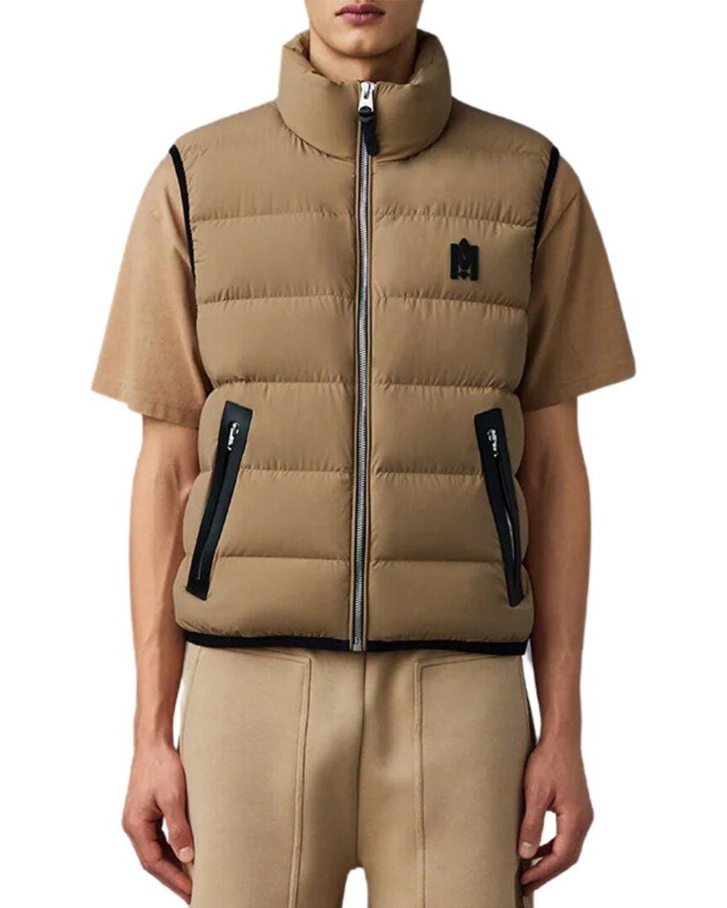 Mackage Brown Fisher Vest Jacket for men