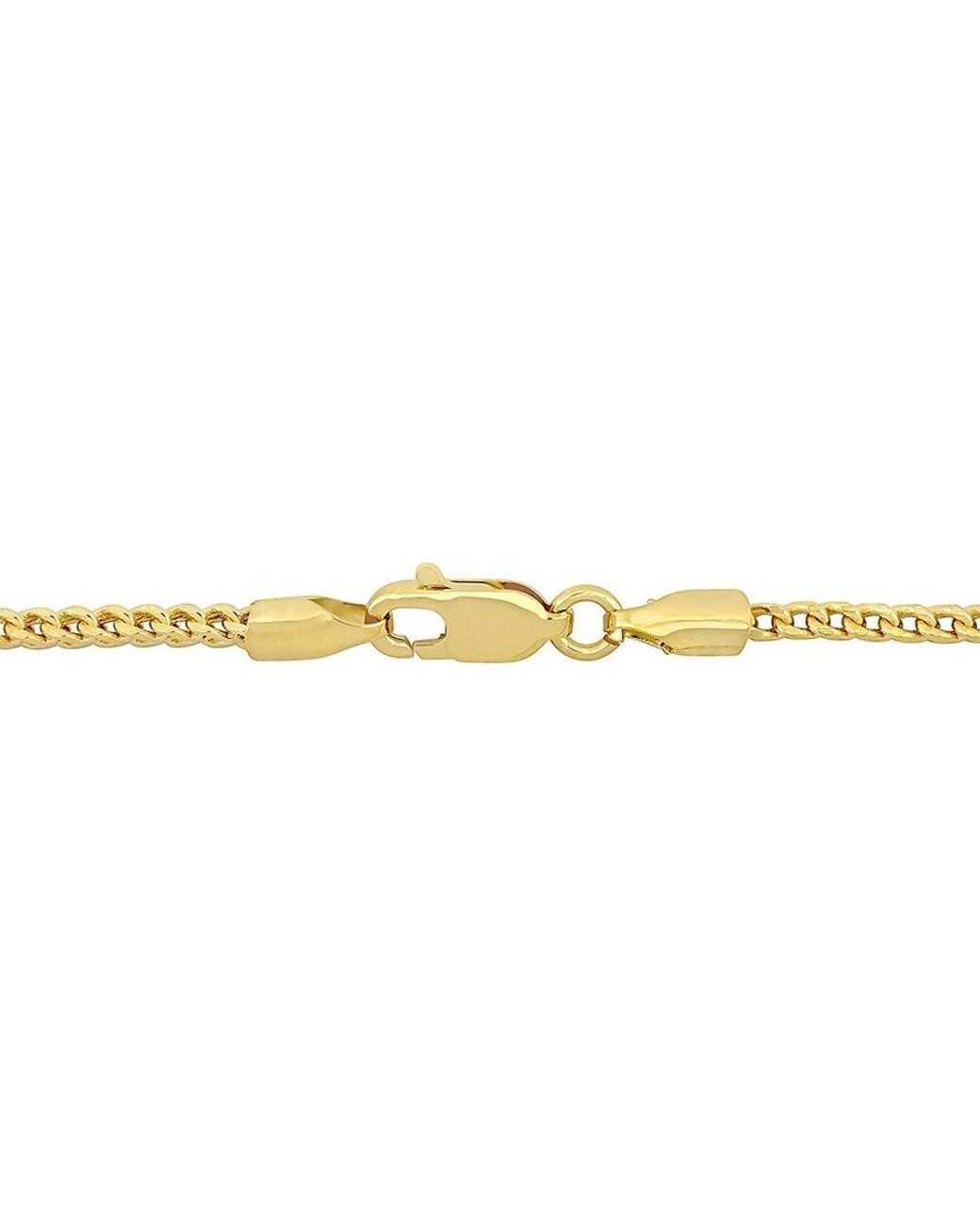 Italian Gold Metallic 10K Franco Link Chain Bracelet