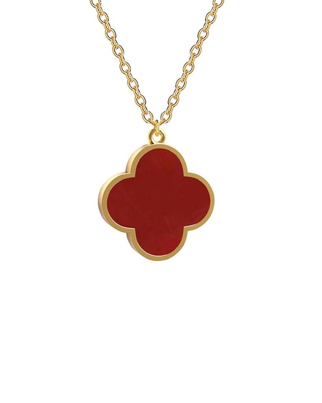 Gabi Rielle Red 14K Over Agate Stackable Necklace