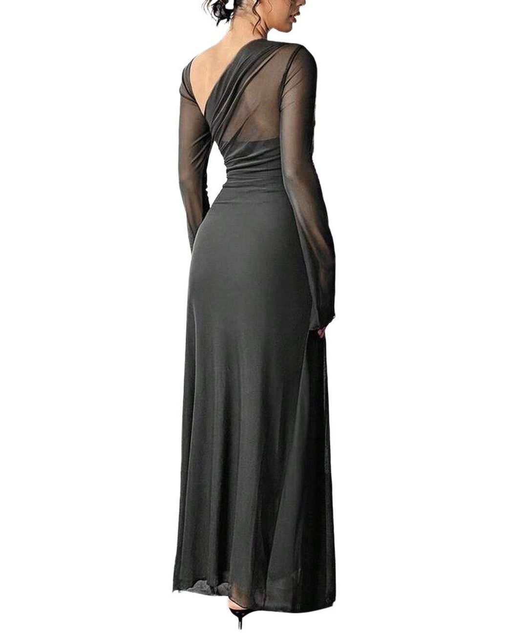 XIRELLI Black Solid Maxi Dress