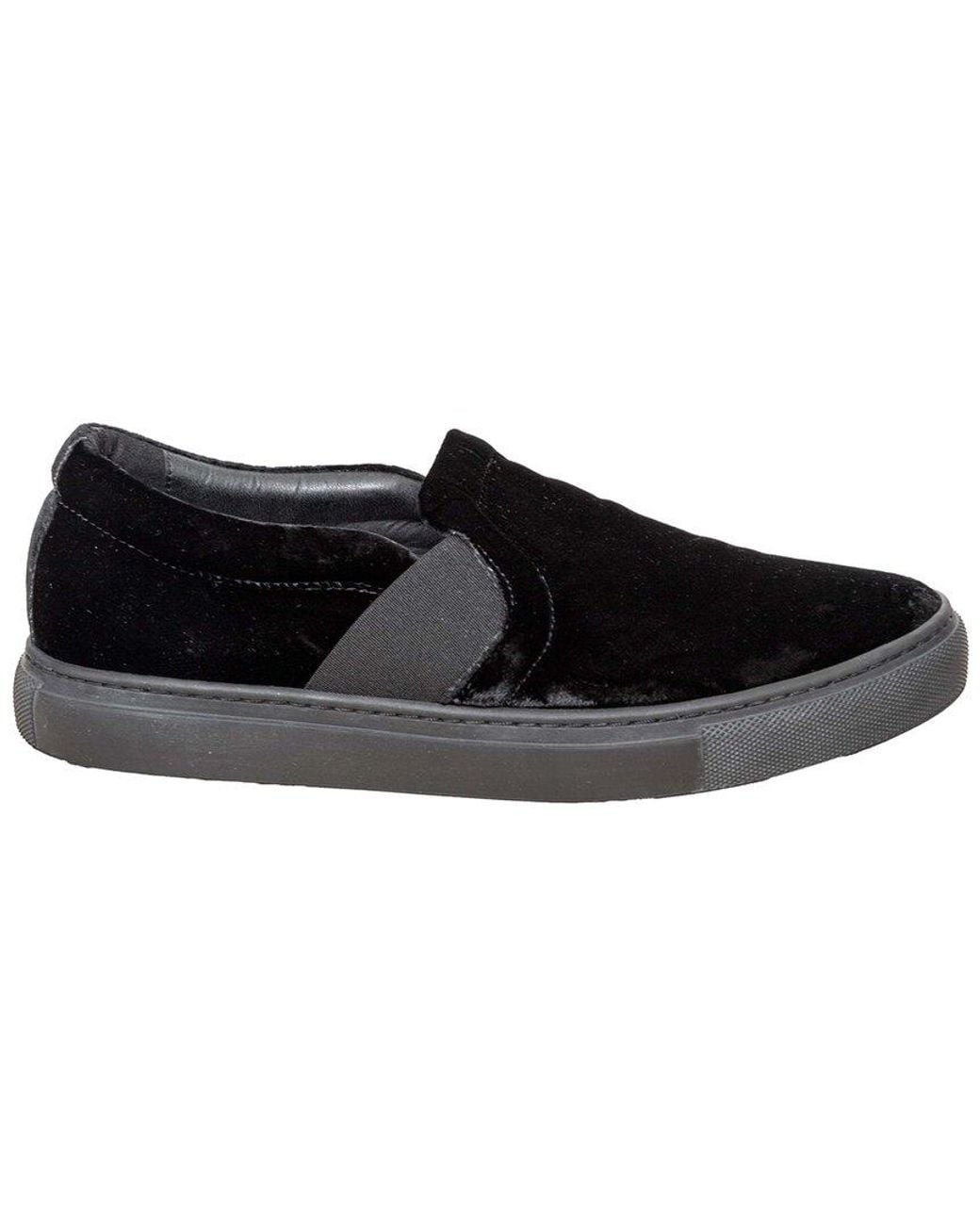 Lanvin Black Velvet Slip-on Sneaker (authentic Pre-loved)