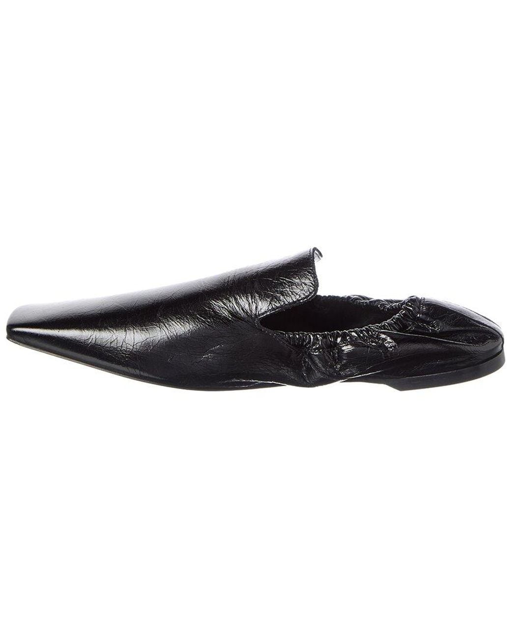 Totême  Black Leather Flat