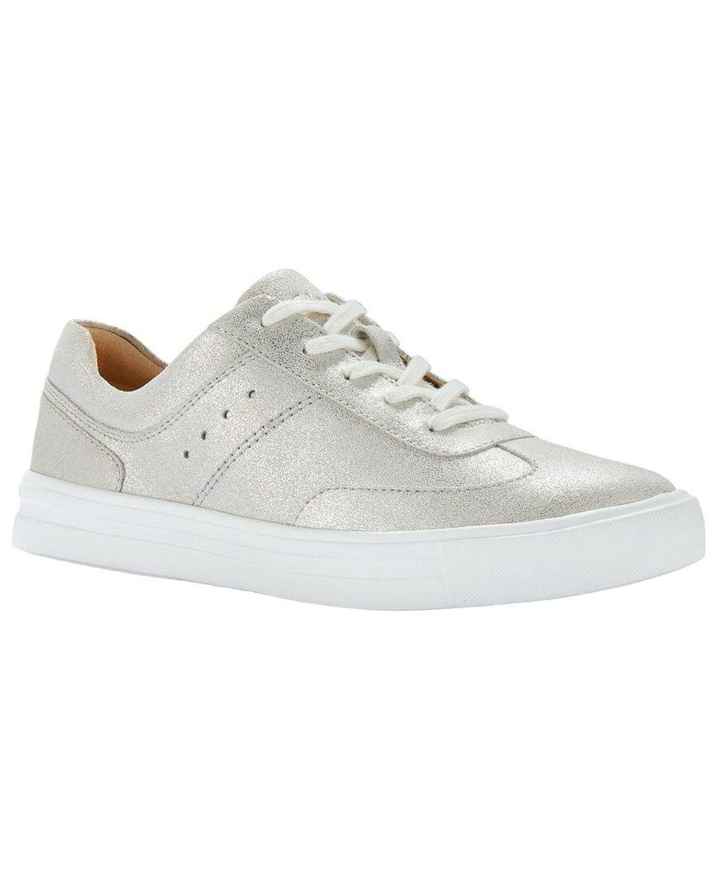 Clarks White Makea Court Leather Sneaker