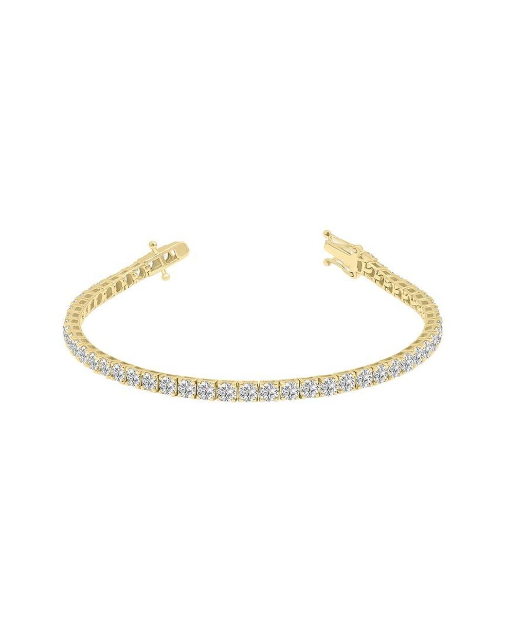 Lab Grown Diamonds Metallic 14K 7.00 Ct. Tw. Lab Grown Diamond Tennis Bracelet