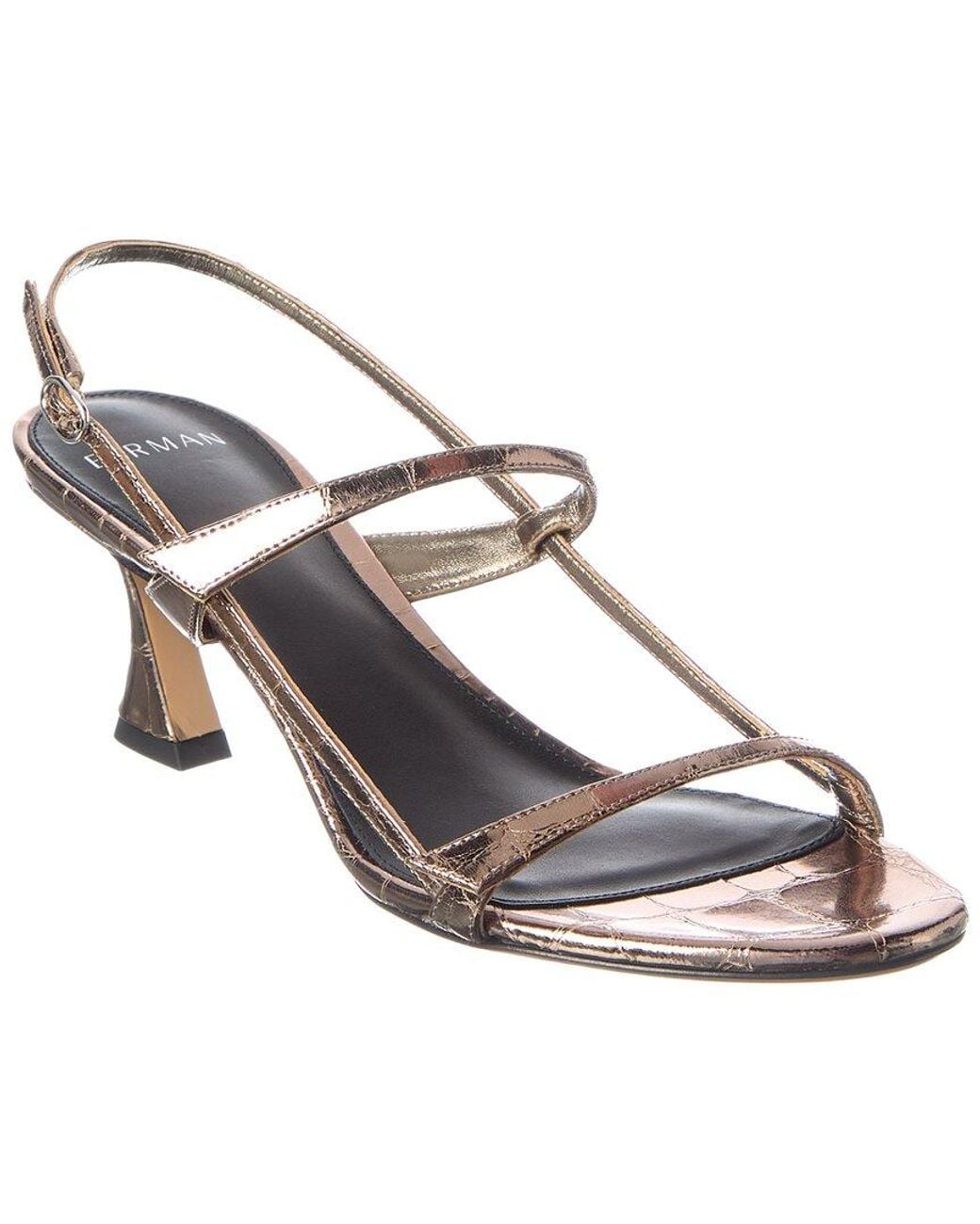 Alexandre Birman Metallic Tita Cage 60 Leather Sandal
