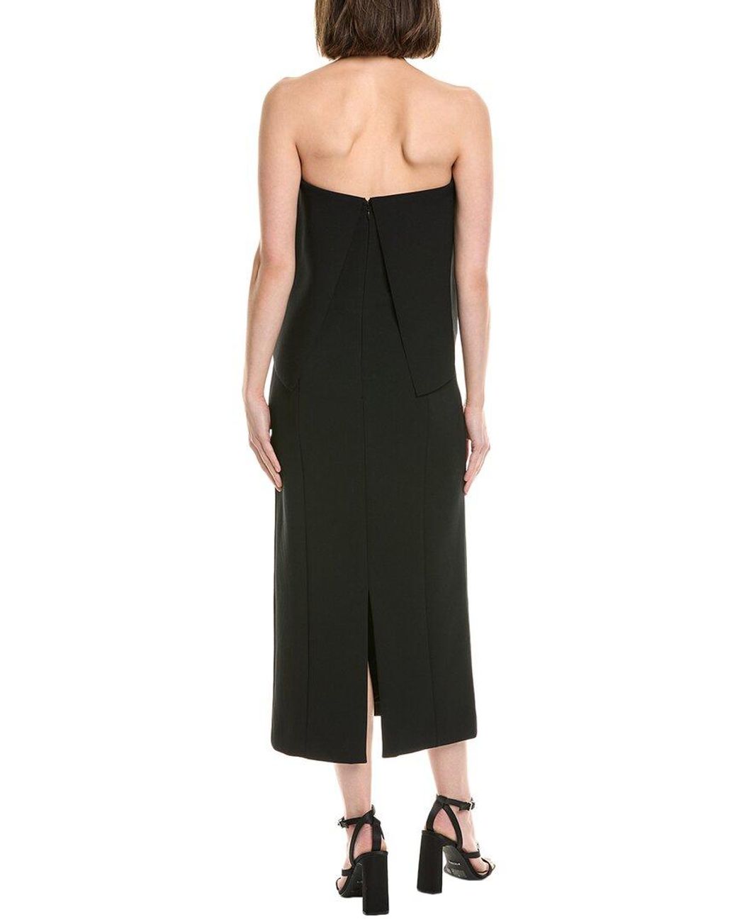 Staud Black Scarlett Midi Dress