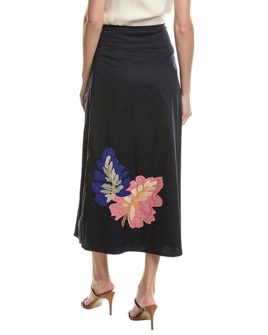 tyler boe Blue Valentina Applique Skirt