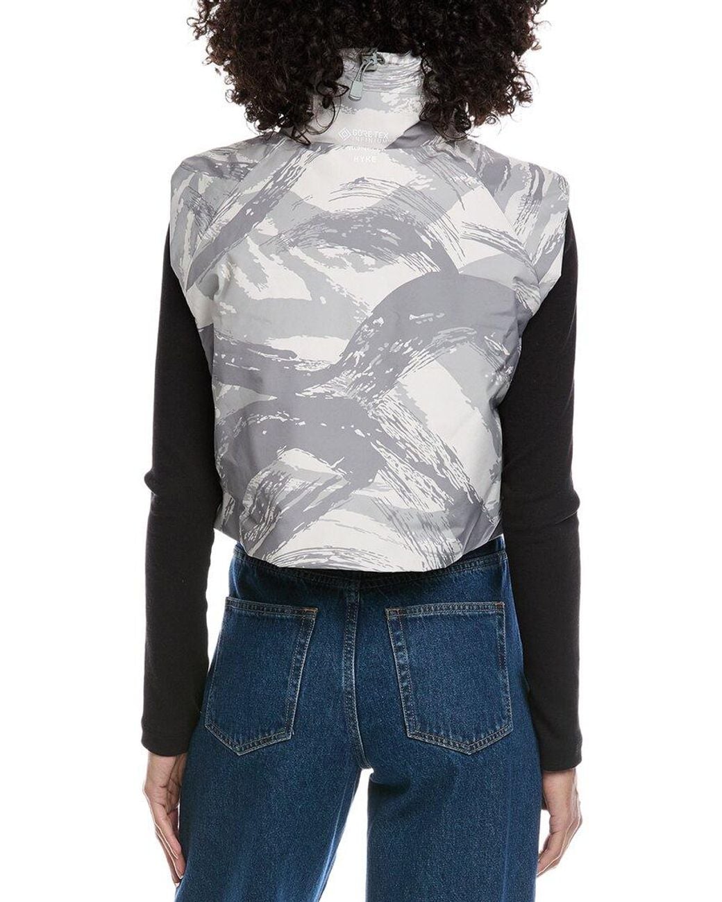 Moncler Blue Hyke Vanilis Print Vest