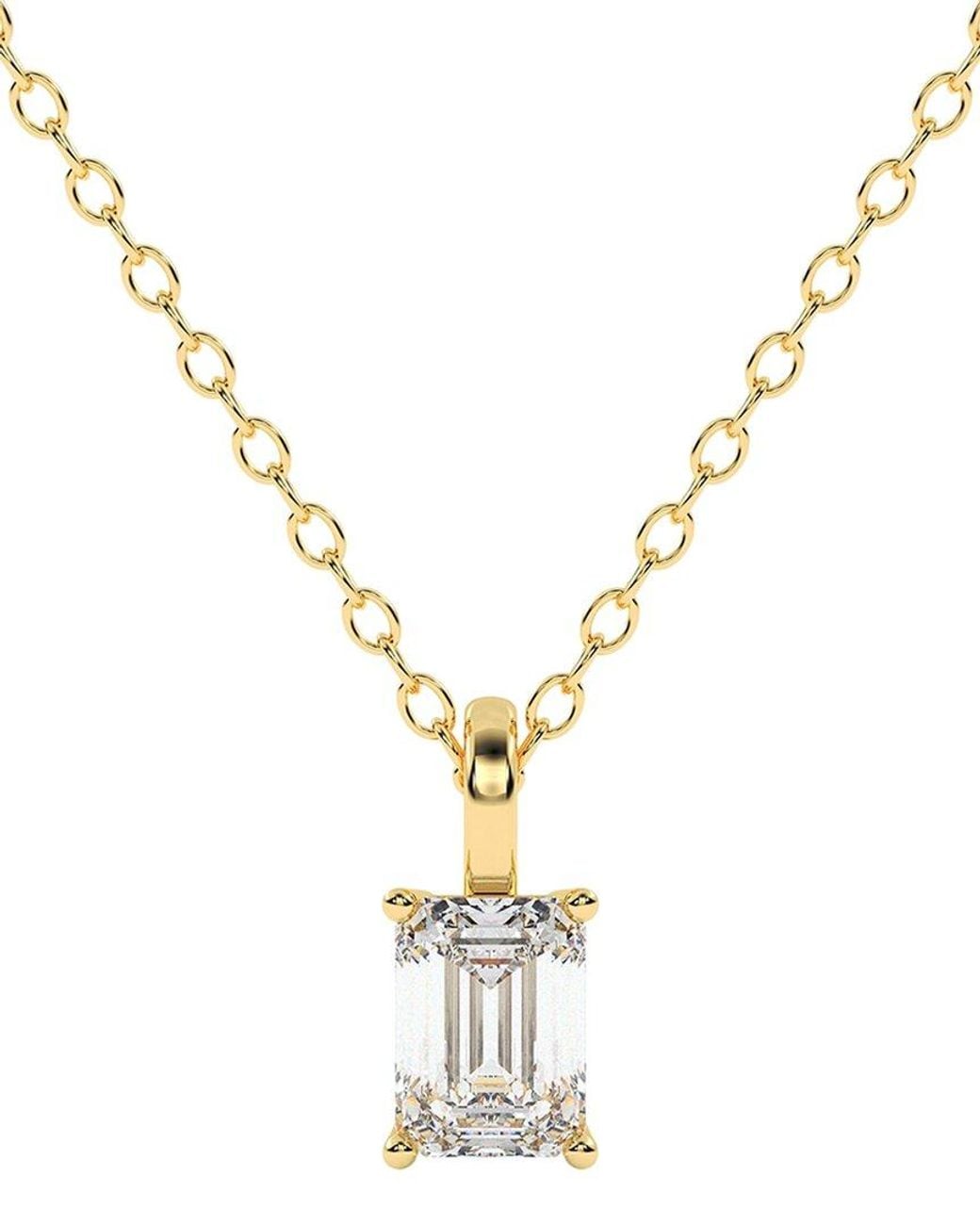 Diamond Select Cuts Metallic 14K 0.25 Ct. Tw. Diamond Pendant Necklace