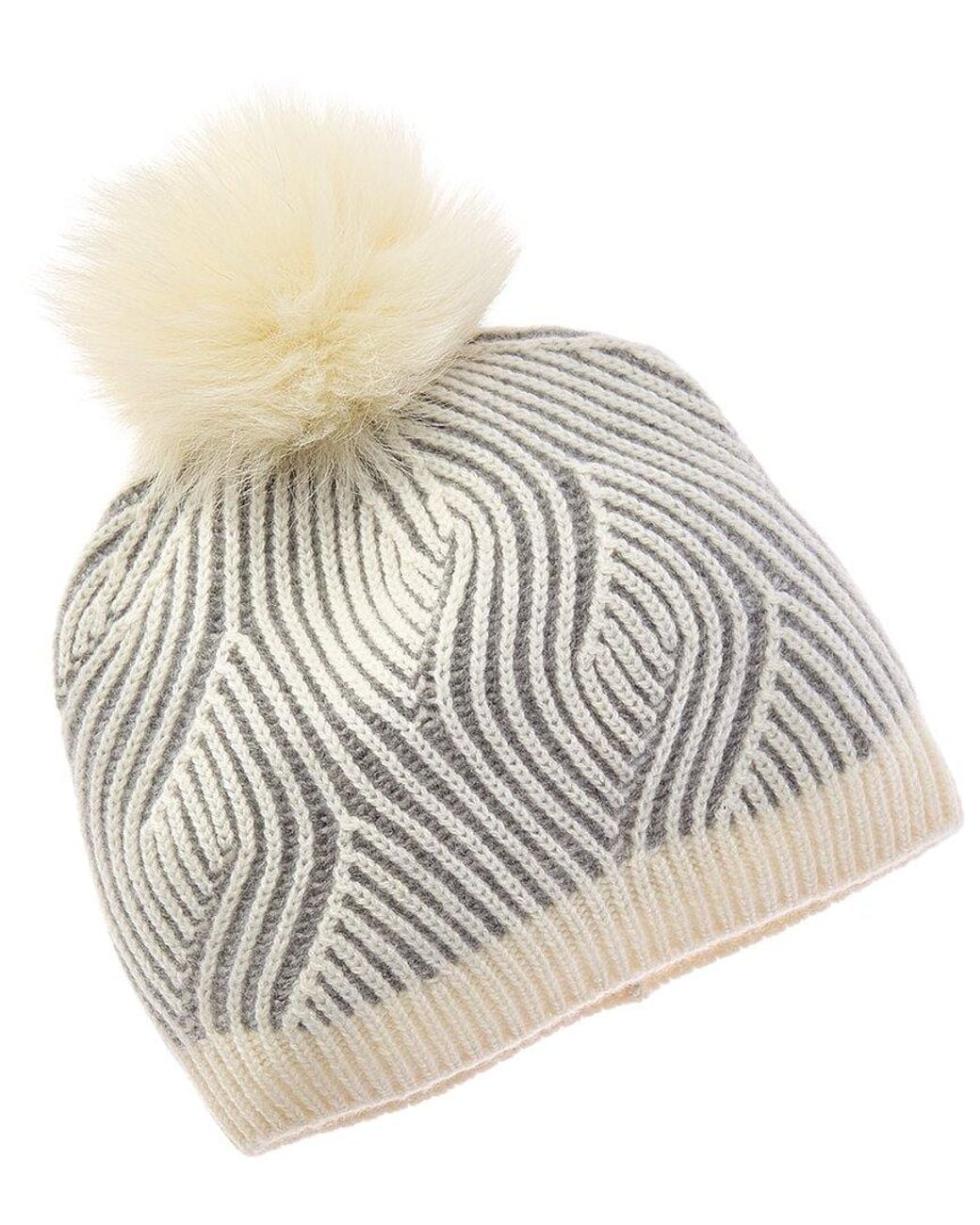 Sofiacashmere Gray Sofiacashmere Traveling Rib Cashmere Hat