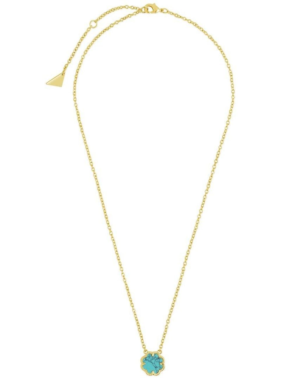 Sterling Forever Metallic 14K Plated Rose Petal Pendant Necklace