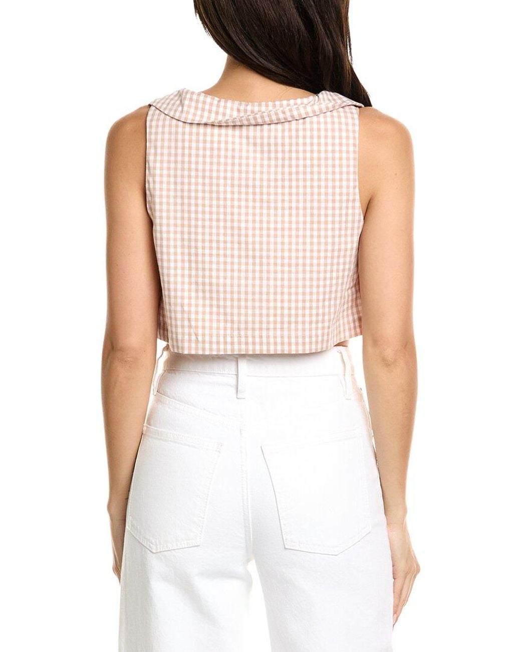 LUXE ALWAYS White Check Top