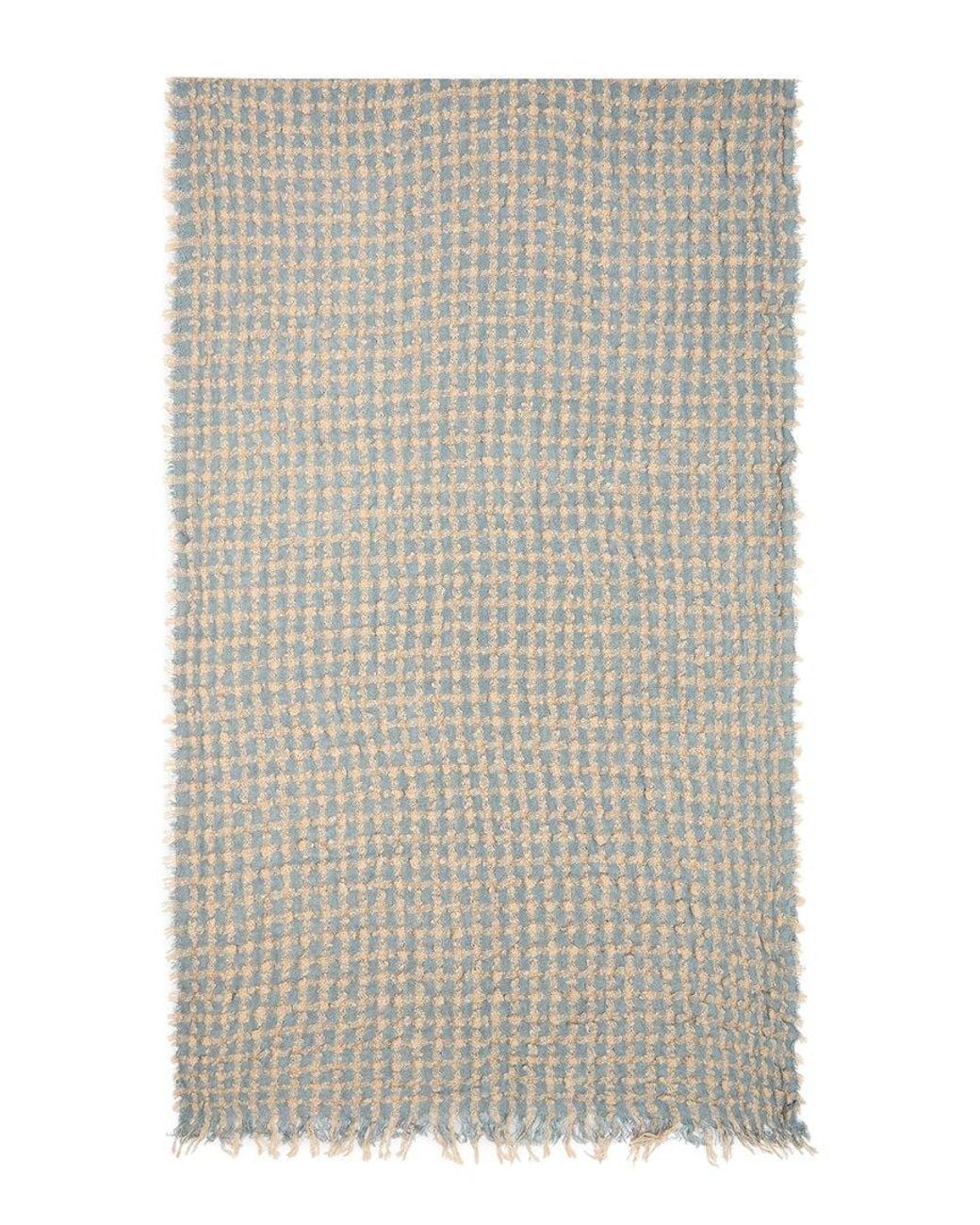 Saachi Gray Crinkle Plaid Scarf
